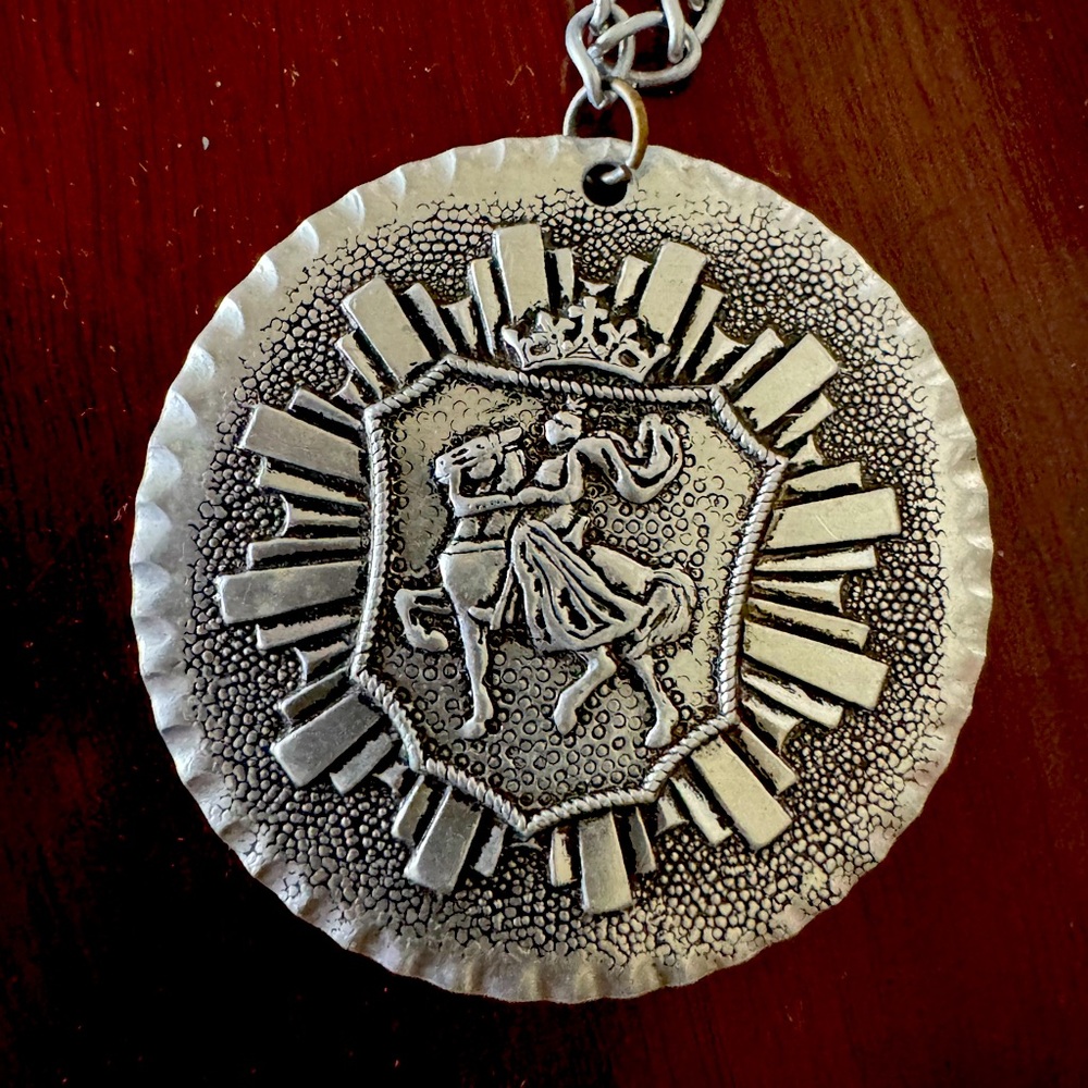 Silver Medallion Knight Pendant